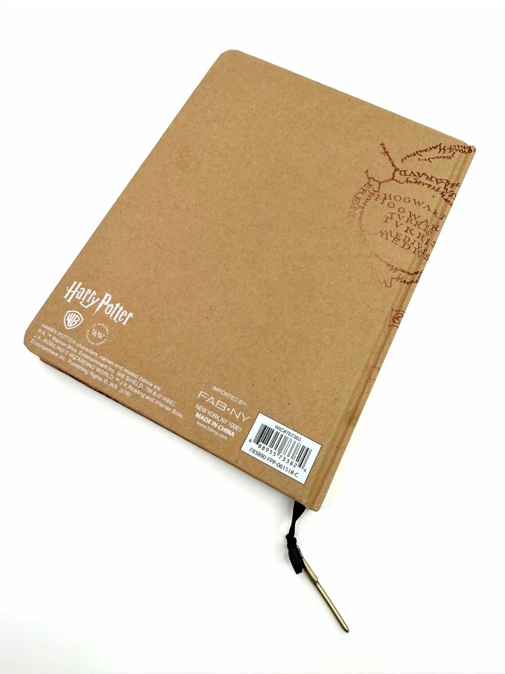 Harry Potter Marauders Map Lined Notebook Wand Charm Journal